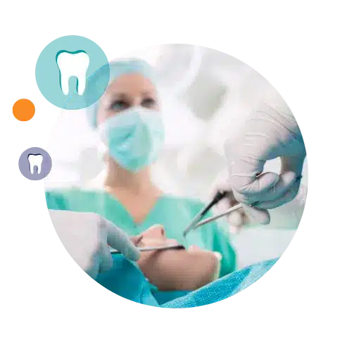dentist performing emergency services