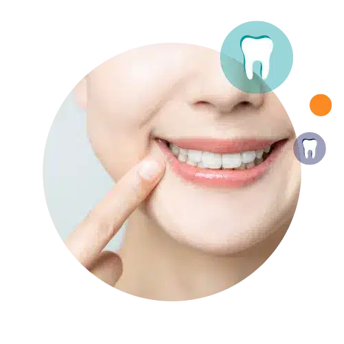 smiling patient with straight, white teeth