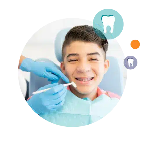 child with braces
